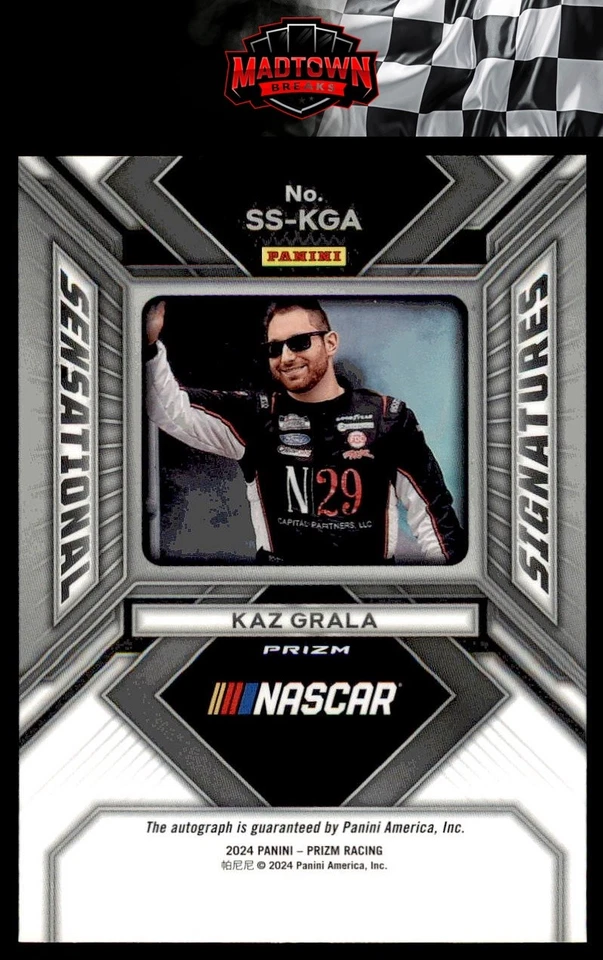 2024 Panini Prizm #SS-KGA Kaz Grala Sensational Signatures - Image 2 of 2