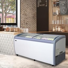 Commercial Ice Cream Freezer Display Case, Glass Top Chest Freezer -19 cu. ft.