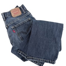 Levi's 505 Straight Jeans Kids Size 16 Regular 28x28 Dark Wash Blue Excellent