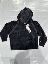Vintage Havana Hoodie Kids L Black French Terry Stars Embroidered Boho CEB640