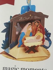 American Greetings Magic Moments Pop-Up 3D Christmas Ornaments Lot Of 6