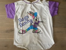 Vintage 90s Warner Brothers Bugs Bunny baseball button up 100 cotton - XL