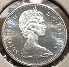 BEAUTIFUL 1965 Canada 80% Silver Dime AU Condition