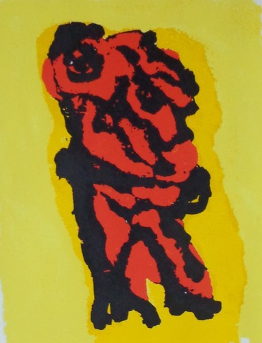 KAREL APPEL (1921-2006) / ROUGE JAUNE / KLEURZEEFDRUK / 89x70cm / SIG / 1978 - Afbeelding 1 van 7