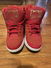 Patrick Ewing Athletics 33 Hi Size 6 Red Suede Leather Chicago Bred High Retro