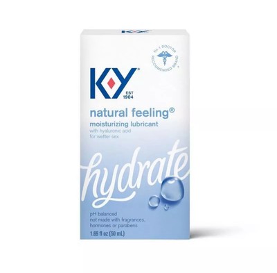 KY Hydrate Natural Feeling Moisturizing Personal Lubricant with Hyaluronic Acid