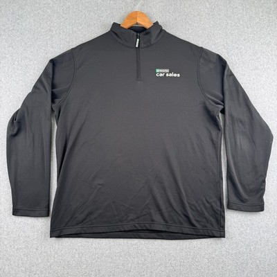 Enterprise Pullover Mens M Black Car Sales Quarter Zip Fleece Logo Workwear