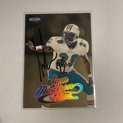 1999 Fleer Ultra Gold Sam Madison Auto Signed On Card Autograph Dolphins #97