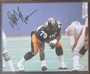 LARRY BROWN PITTSBURGH STEELERS SIGNED AUTO 8X10 PHOTO JSA AUTOGRAPHED B