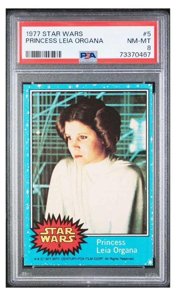 1977 Topps Star Wars 5 PRINCESS LEIA ORGANA PSA 8 cert# 73370467
