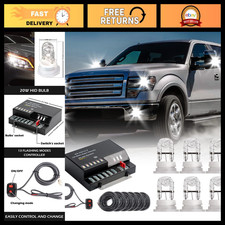 Emergency Strobe Light Kit - 6pcs White Hid Bulbs Clear Led Safety Lights