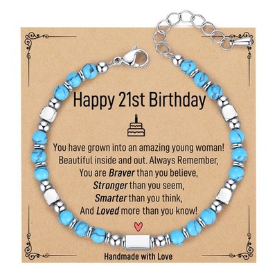 21st Birthday Decorations for Her, 21st Birthday Gifts for Her Turquoise Jewelry