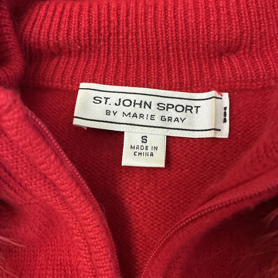 *STUNNING* ST. JOHN CASHMERE not COLLECTION- fur collar petite SZ S Jacket - Image 2 of 4