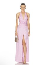 LoveShackFancy Lowry Halter Backless Maxi Dress In Pirouette Pink Size 00