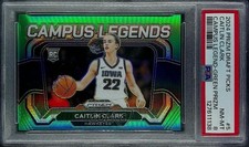 2024-25 Panini Prizm Draft Picks Campus Legends Green Caitlin Clark #5 PSA 8 8d2