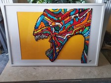 Unique One Off Alien/Xenomorph Bead Art In A Van Orton/Pop Art Design