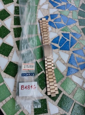 Vintage Uhr Seiko unbekanntes Modell Band vergoldet B181G Nos
