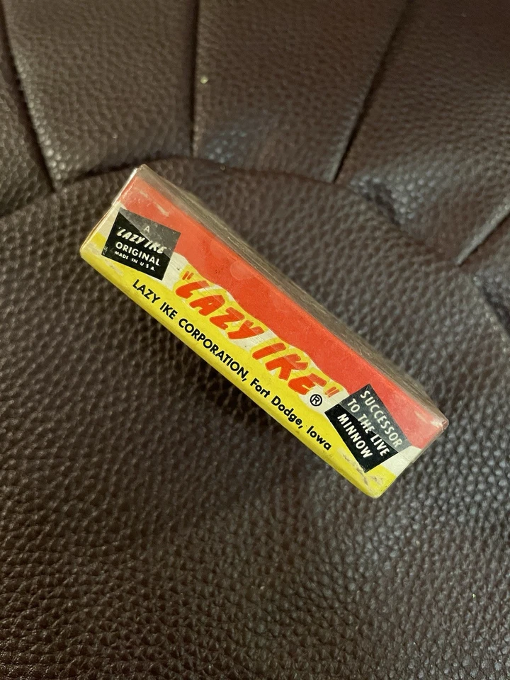 Vintage Lazy Ike KL-00 0S Orange W/Black Spots Fishing Lure In Original Box - Image 3 of 4