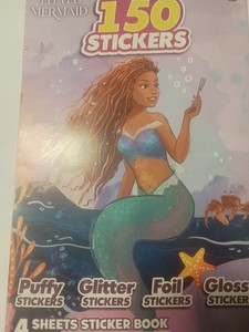 DISNEY PRINCESS The Little Mermaid ARIEL 150 Stickers Pack Book 4 Sheets N5