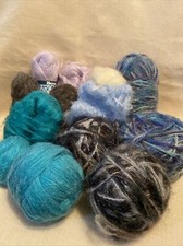 Knitting crochet yarn job lot bundle mohair look 0.600kg