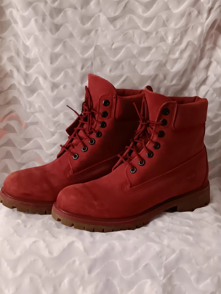 Red timberlands sales size 7