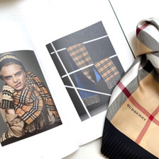 Unisex Burberry Silk Wrap NWT Beige Classic House Check Black Border Scarf Cover