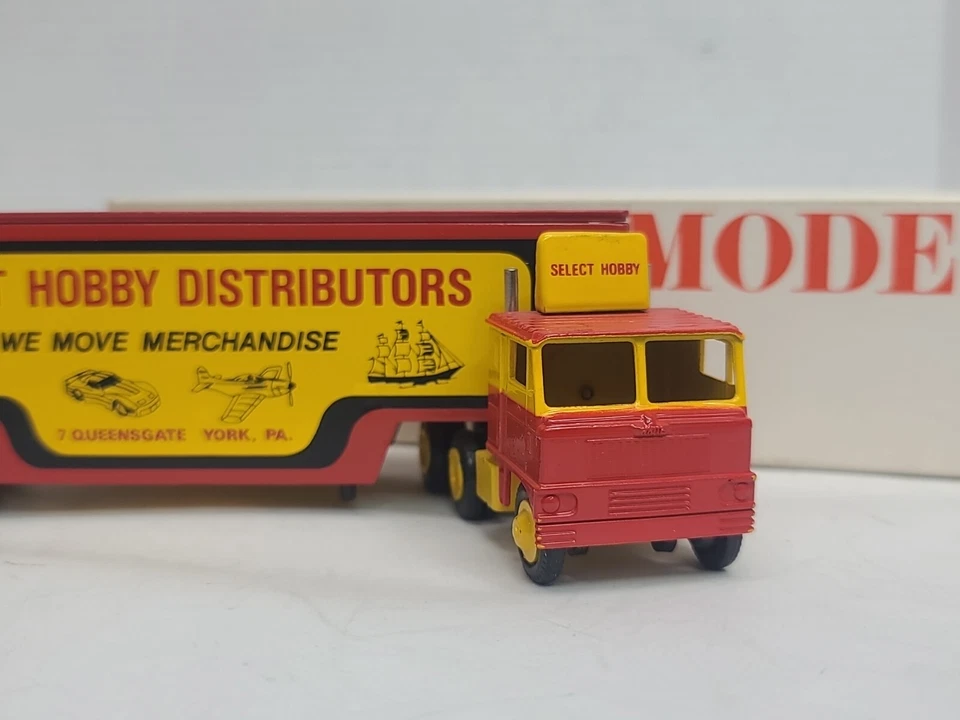 Remolque tractor semirremolque Winross Select Hobby Dist 1/64 blanco Motor Co diecast Foto 2 de 4