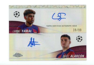 2023-24 Topps Chrome UEFA Dual Auto Silver /99 Lamine Yamal 