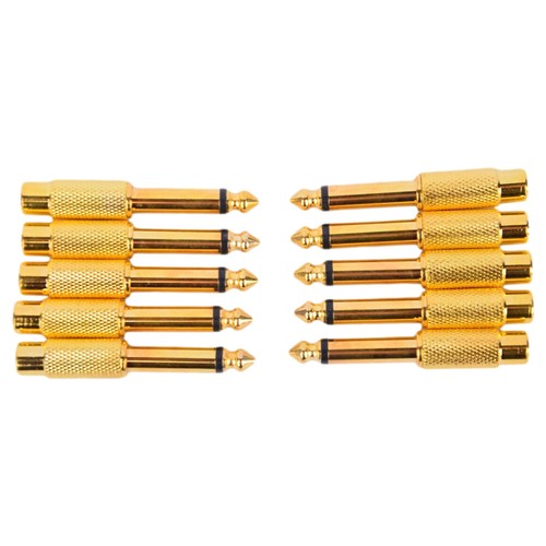 Conector convertidor adaptador de audio mono macho a RCA hembra TS mono 1/4 6,35 mm 10 un. - Imagen 1 de 5