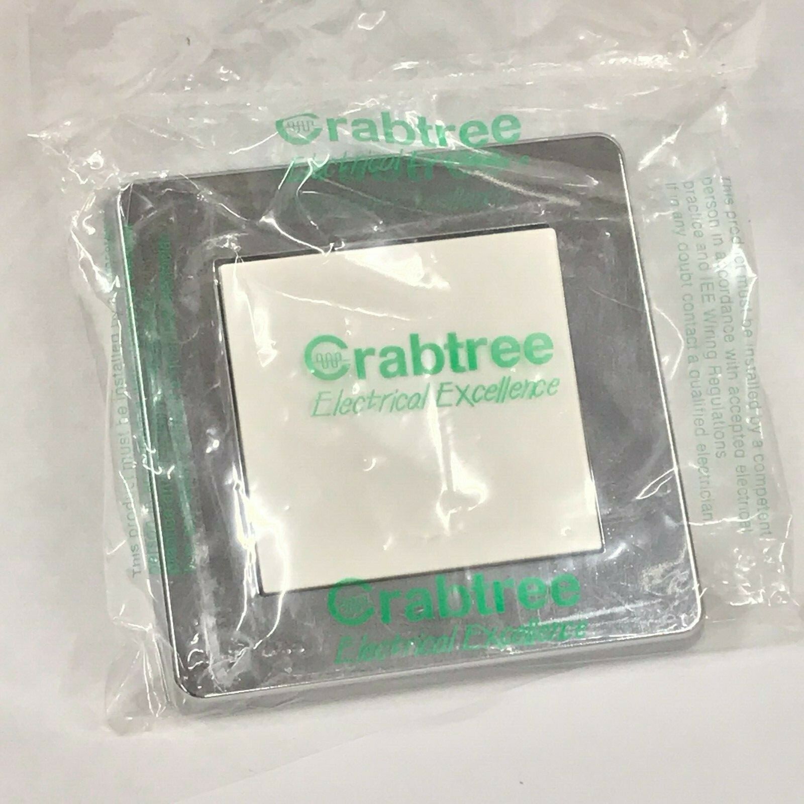 Crabtree 5175/HPC Wide Rocker Light Switch 10 Amp Intermediate Polished Chrome