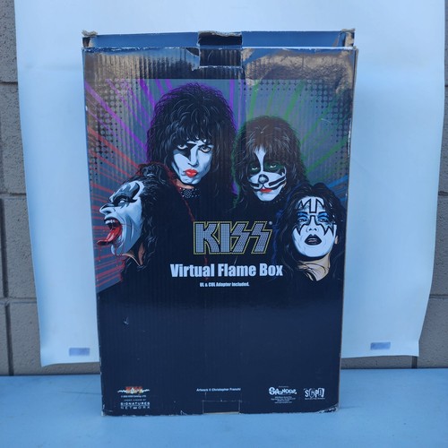 Kiss Virtual Flame Box Display Gene Simmons Testato Funzionante 2003 Band Spencers - Foto 4 di 16