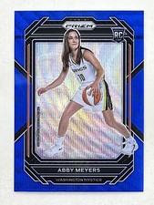 Abby Meyers 2023 Panini Prizm WNBA Blue Wave Prizm RC #143 Sports Mystics Card