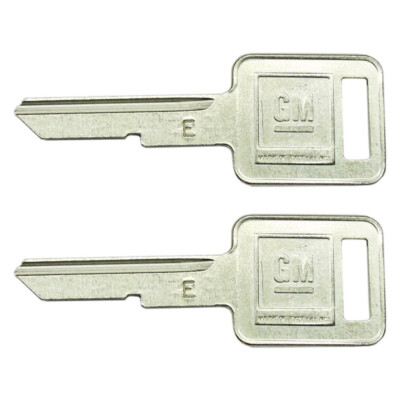 69 73 77 81 91 92 93 94 GM Chevy Olds Pontiac Late Style E Code Two Key Blanks