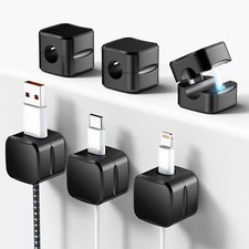 6 Pack Magnetic Cord Organizer Magnetic Cable Clips Holder Adhesive Cable Manage