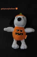 FETCH FOR PETS PEANUTS SNOOPY HALLOWEEN PUMPKIN 10" DOG SQUEAKY PLUSH TOY