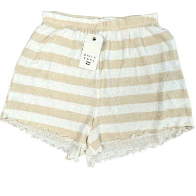 NWT BILLABONG BREEZE BY High Waist Stripe Ruffle Hem Shorts