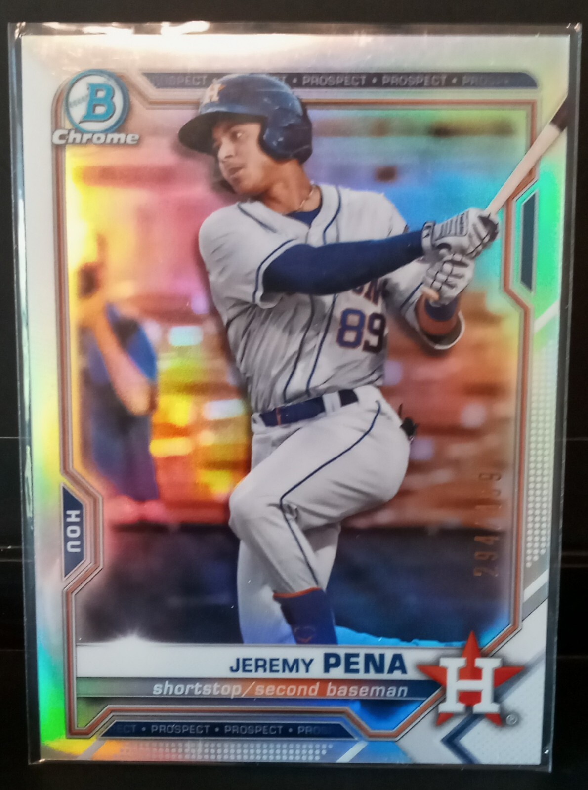 Jeremy Pena Refractor /499 2021 Bowman Chrome SP #BCP-190 NM-MT