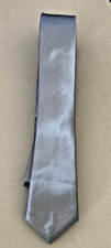 Fashion Casual Slim Plain Men's Solid Skinny Neck Party Wedding Silver Neck Tie