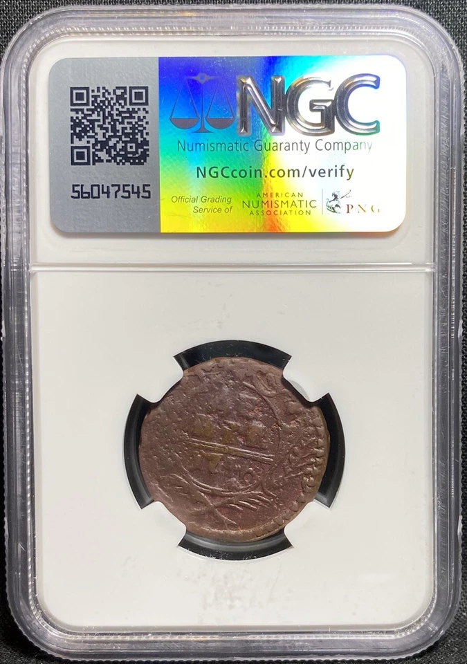 RUSSIA Elizabeth Empress 1746 AD, HUGE RARE Copper Denga Coin 1741-1762, NGC VF - Image 4 of 4