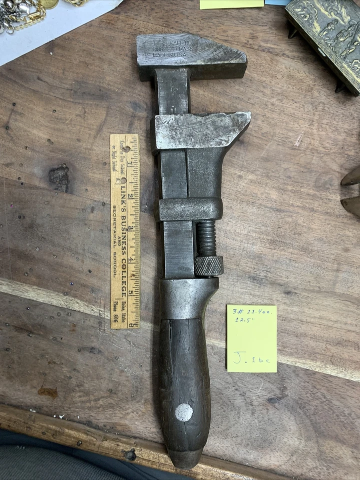 "Antigua llave mono ajustable Bemis & Call Co., excelente estado, 12,5"" -J.1bc" Foto 2 de 4