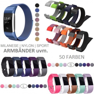 Für Fitbit Charge 3 4 Armband Edelstahl Ersatzband Nylon Milanese Sport Silikon