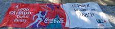 1996 Atlanta Olympics HUGE 10' Banner Coca Cola Sign Torch Relay Seymour,Indiana