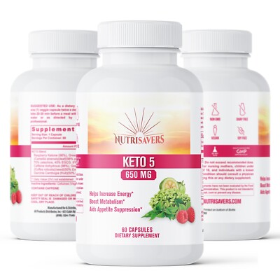 California Essential Keto-5 Extra Strength 180 Caps Raspberry Ketone Green Tea