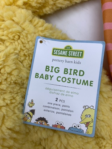 Pottery Barn Sesame Street Big Bird Baby Costume Size: 6-12 Months 2 Pc Set #326 - Picture 3 of 7