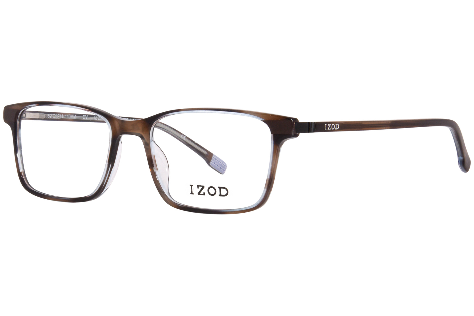 Izod 2092 Очки мужские Черепаховые ламинированные с полной оправой прямоугольной формы 52 мм 18290₽