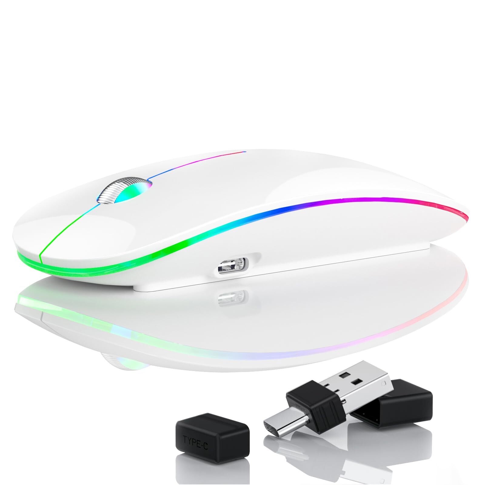 T16 Wireless LED Mouse 4800 DPI USB-C Rechargeable with PAW 3 Technology