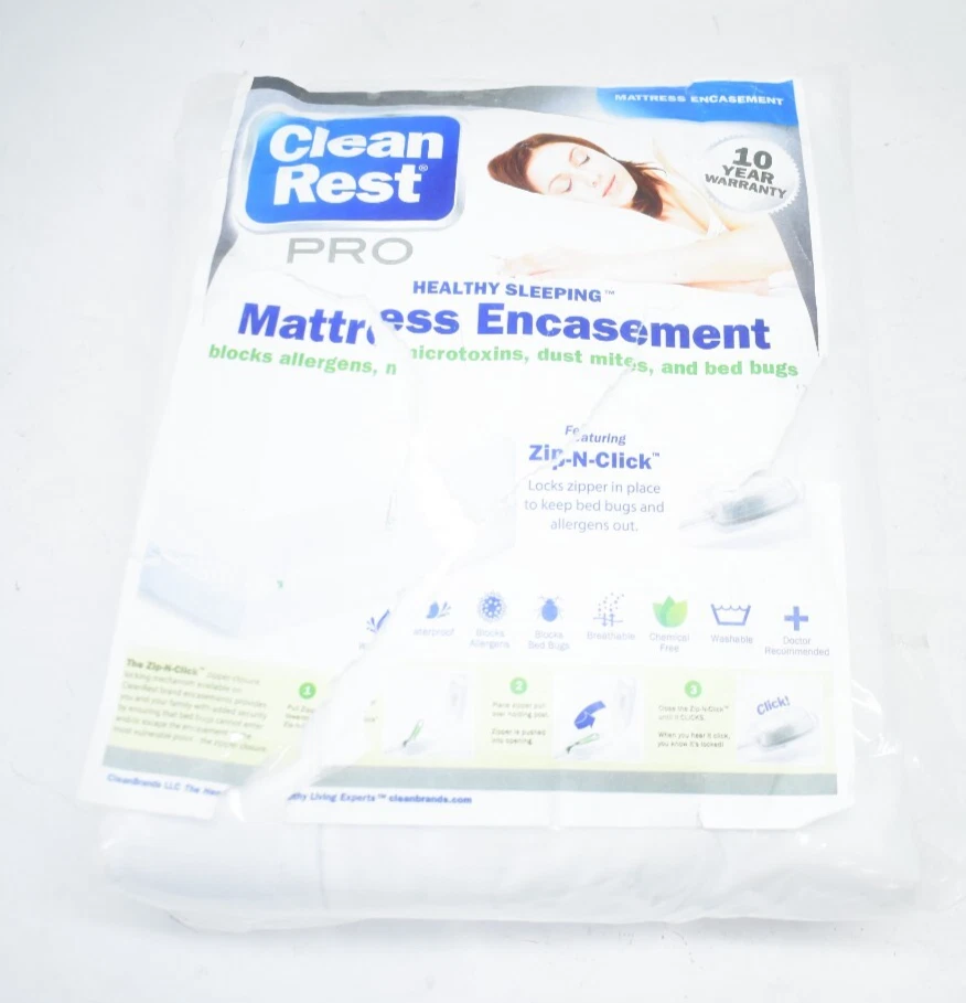 CleanRest Pro Bed Bug/Allergen Waterproof Mattress Protection Encasement King
Opens in a new window