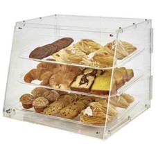 Winco ADC-3, 21x18x16.5-Inch Clear Acrylic Countertop Display Case with 3 Trays