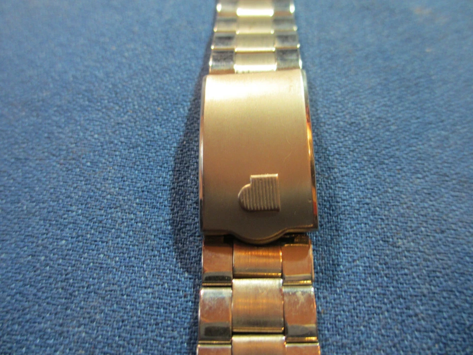 Relojero Estate Vintage Genuino Pulsar 19mm Acero Inoxidable Pulsera Extremos Curvos! Foto 2 de 4