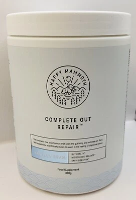 Happy Mammoth Complete Gut Repair Vanilla Bean 360g New Sealed Use By 07/27